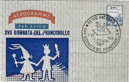 1975-L.60 Usato In Italia Con Bollo Ancona 17^ Giornata Del Francobollo 7 Dicemb - Ganzsachen