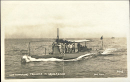 1911/12-"Sottomarino Tricheco In Navigazione"con Tettoia Prendisole - Sottomarini