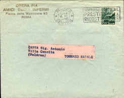 1946-busta Affrancata L.1 Democratica,tariffa A Stampe Con Annullo Meccanico Sot - 1946-60: Poststempel