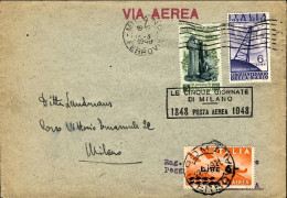 1948-(valori Gemelli) Su Aerogramma Affr. L.3 Santa Caterina + Posta Aerea L.6 S - Poste Aérienne