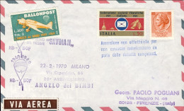 1969-per Il XX Anniversario Onoranze Angelo Dei Bimbi + Erinnofilo Ballonpost (a - 1961-70: Marcophilia
