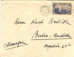 1939-France Francia Busta Diretta In Germania Affrancata 2,25fr. Esposizione Int - Brieven En Documenten
