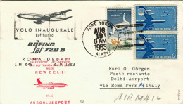 1963-U.S.A. I^volo Lufthansa LH 648 Roma New Delhi Del 6 Settembre Raro - Autres & Non Classés