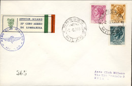 1963-22^ Giro Aereo Di Lombardia Volato Con Aereo Di Gara N.88 I-Buck "Il Vetera - Airmail