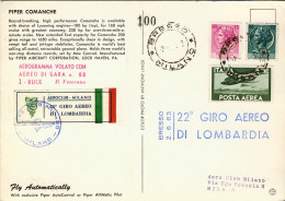 1963-22^ Giro Aereo Di Lombardia Aeroporto Di Bresso, Volato Con Aereo Di Gara N - Airmail