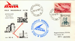 1972-Itavia I^volo IH 781 Bergamo Crotone Del 28 Giugno - Poste Aérienne