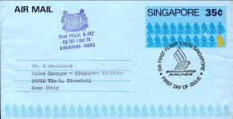 1972-Singapore I^volo B-707 Singapore Roma Del 1 Ottobre Catalogo Pellegrini Eur - Singapour (1959-...)