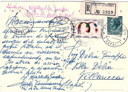 1958-cartolina Postale L.20 Siracusana + Affrancatura Aggiunta Tariffa Raccomand - 1946-60: Poststempel