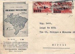 1948-cartolina Con Illustrazione Pubblicitaria "Brasile Moderno Editori Cavallot - 1946-60: Poststempel
