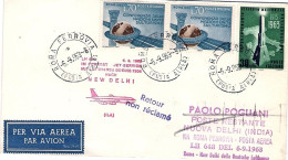 1963-Lufthansa LH 648 Boeing 720 B I^volo Roma New Delhi Del 6 Settembre Per Il  - Poste Aérienne