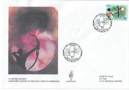 FDC VENETIA ARTE N. 153  ITALIA 2011 CAMPIONATI EUROPEI DI TIRO CON L'ARCO DI CAMPAGNA - FDC