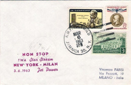 1963-U.S.A. TWA Non-stop New York Milano Del 3 Giugno Cat.Pellegrini Euro 40 - Autres & Non Classés