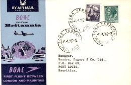 1962-BOAC I^volo Roma Port Louis (Mauritius) Del 6 Gennaio - Mauritius (1968-...)