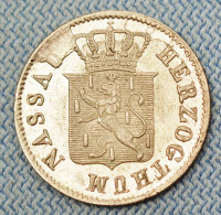 Nassau • 3 Kreuzer 1844  • Stgl / UNC • Adolph • German States • Ag 338 ‰  = 1/20 Gulden • [24-870] - Groschen & Andere Kleinmünzen