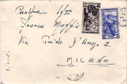 1951-busta Affrancata L.6 + L.20 Italia Al Lavoro - 1946-60: Poststempel