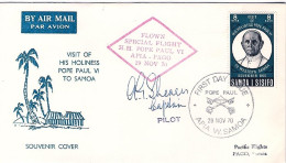1970-Samoa I Sisifo Visita Di Sua Santita' Papa Paolo VI^volo Speciale Apia Pago - Samoa (Staat)