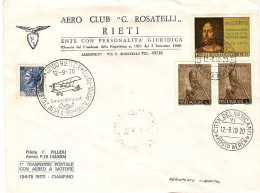 Vaticano-1970 I Trasporto Postale Con Aereo Rieti Ciampino Del 12 Settembre In T - Luftpost