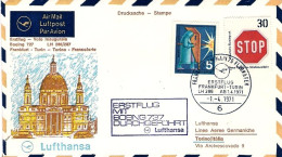 1971-Germania I^volo Lufthansa LH 287 Francoforte Torino Del 1 Aprile Cat.Pelleg - Lettres & Documents