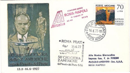 1977-Vaticano Aerogramma Per Il 50^ Anniversario Della Crociera Delle Due Americ - Airmail