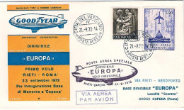 Vaticano-1972 Busta Illustrata Goodyear Bollo Posta Aerea Speciale Dirigibile Eu - Airmail