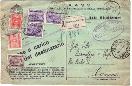 1934-busta Raccomandata Della A.A.S.S. Milizia Nazionale Della Strada,tassata In - Poststempel