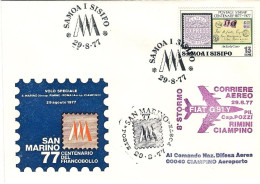 1977-Samoa I Sisifo Volo Speciale Rimini Aeroporto Ciampino Corriere Aereo 8^ St - Samoa (Staat)