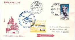 1976-elicircuito Della Brianza Volo Con Elicottero Tappa Desio Monza,cachet 50^  - Airmail