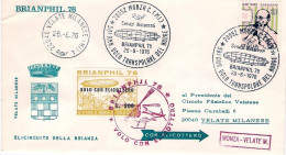 1976-elicircuito Della Brianza Volo Con Elicottero Tappa Monza Velate M. Cachet  - Airmail