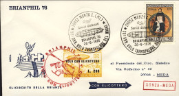 1976-elicircuito Della Brianza Volo Con Elicottero Tappa Monza Meda,cachet 50^ A - Airmail