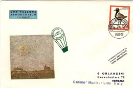 1976-Germania Volo Speciale Aerostatico I-CAIT Per Serenissima '76 Partenza Lido - Briefe U. Dokumente