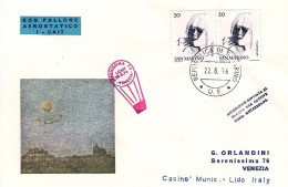 1976-San Marino Volo Speciale Aerostatico I-CAIT Per Serenissima '76 Partenza Li - Airmail