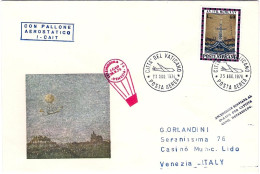 Vaticano-1976  Volo Speciale Aerostatico I-CAIT Per Serenissima '76 Partenza Lid - Airmail