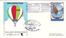 1978-Russia Volo Con Mongolfiera Per Eurphila Roma-Pomezia Al Verso Bollo "posta - Covers & Documents