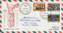 1968-con Annullo Speciale Alitalia Cinquantenario Della Vittoria Volo Speciale M - Airmail