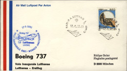 1992-I^volo Lufthansa Boeing 737 Bari Monaco Del 17 Maggio - Airmail