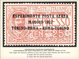 1967-cartolina Cinquantenario Del Primo Francobollo Di Posta Aerea Del Mondo Vol - 1961-70: Marcophilie