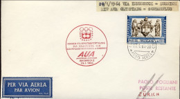 Vaticano-1964 Volo Speciale Diretto A Zurigo AUA Per I Giochi Olimpici Invernali - Airmail