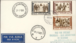 Vaticano-1964 Per Volo Speciale-base Antartica Del Belgio Belgische Zuidpoolbasi - Airmail