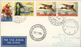 1964-San Marino Aerogramma Per Volo Speciale-base Antartica Del Belgio Belgische - Airmail