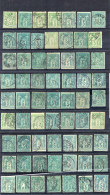 France Type Sage  Divers Types  63 Timbres - 1876-1898 Sage (Tipo II)