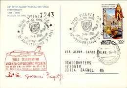1986-cartolina 30 Anniversario Five ATAF Anniversary,dispaccio Straordinario Per - Airmail