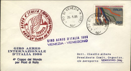 1986-giro Aereo Internazionale Di Italia IV Coppa Del Mondo Piloti Rally Tappa V - Airmail