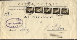 1946-piego Comunale Affr. Striscia Di 5 Del 10c.Imperiale Emiss.di Novara Con An - 1946-60: Poststempel