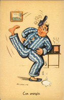 1950circa-umoristica Illustratore Duka "con Energia" - Humour