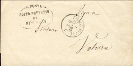 1892-piego A Stampa Indirizzato Al Sindaco Di Volvera Con Bollo Pinerolo + R.Pos - Marcofilie