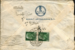 1931-busta Con Lettera Del 5^ Reggimento Artiglieria P.C. Da Pola - Poststempel