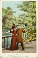 1900-cat.Sassone Euro 42,5 Cartolina Illustrata "coppia D'innamorati" Affrancata - Coppie