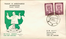 1964-India Volo Speciale Di Papa Paolo VI Bombay-citta' Del Vaticano Del 5 Dicem - Machines à Affranchir (EMA)