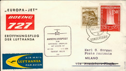 1964-Autriche Osterreich Austria I^volo Lufthansa LH 336 Francoforte Milano Del  - Altri & Non Classificati