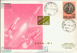 1970-razzogramma Illustrato Del CSTM N.1 Centro Studi Trasporti Missilistici - Airmail